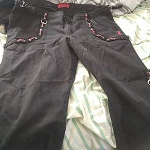 Black/red plaid tripp jeans